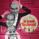 Cinema poster "The Grand Restaurant" Louis De Funes 120x160cm 1966