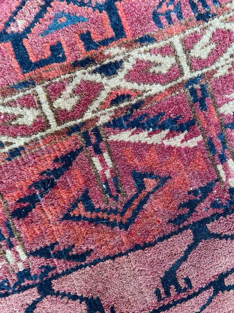 Ancient Turkmen Afghan Hatchlou handmade carpet 133x133 cm