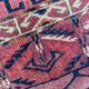 Ancient Turkmen Afghan Hatchlou handmade carpet 133x133 cm