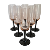 Set of 6 flutes in Champagne luminarc