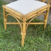 4 tabourets vintage bambou et rotin – années 60/70