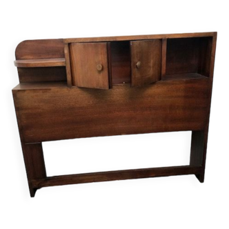 Art Deco console shelf in dark wood