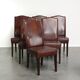 Beautiful and comfortable set of 6 sheepskin dining chairs in English style