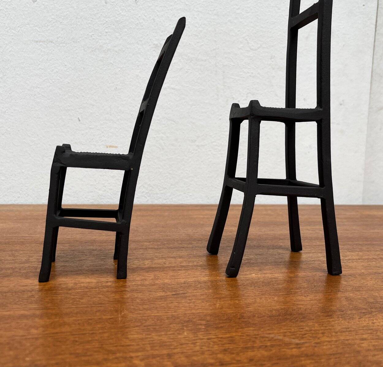 Vintage cast iron art sculptures, set of 3