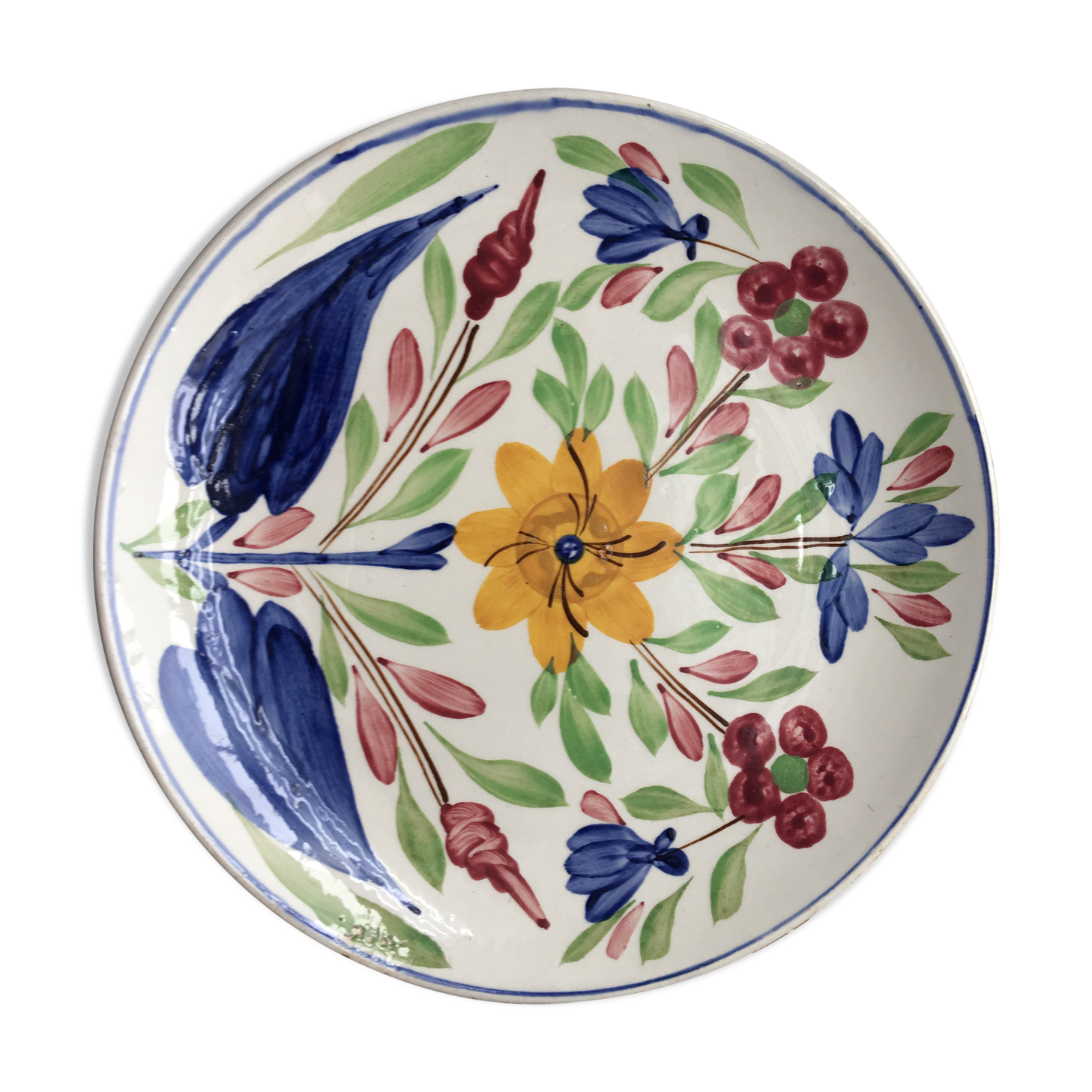Assiette de decoration Boch La louviere