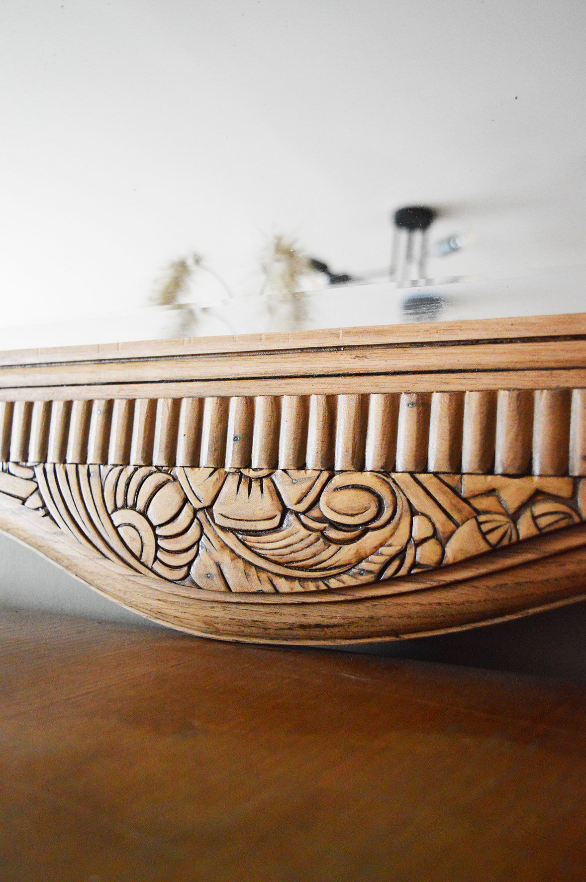 Wood Art Deco mirror