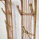 Rattan cloakroom coat rack 1950