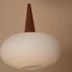 Suspension opaline et teck par Louis Kalff pour Philips