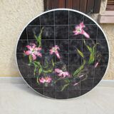 Rattan and faience table
