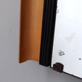 Rectangular Ebonized beech and Maple Wall Mirror Attr. to Paolo Buffa, Ital