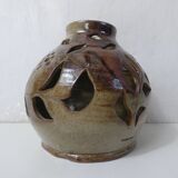 openwork stoneware vase