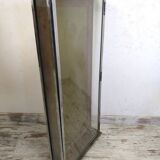 Atypical old wooden and metal wall display case