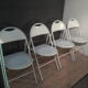 Series of 4 metal folding chairs