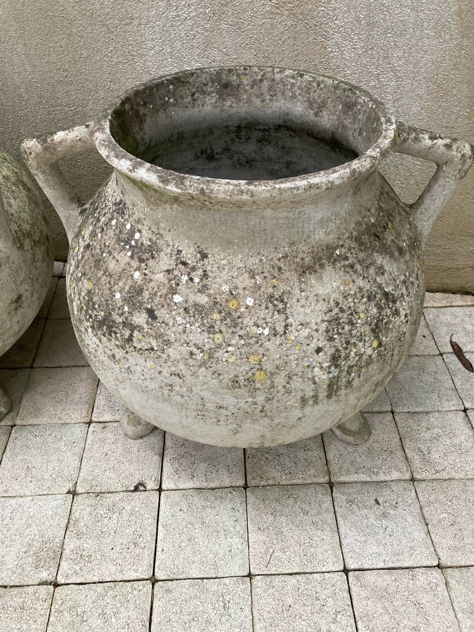 Jardinière marmite,  fibrociment 60’S