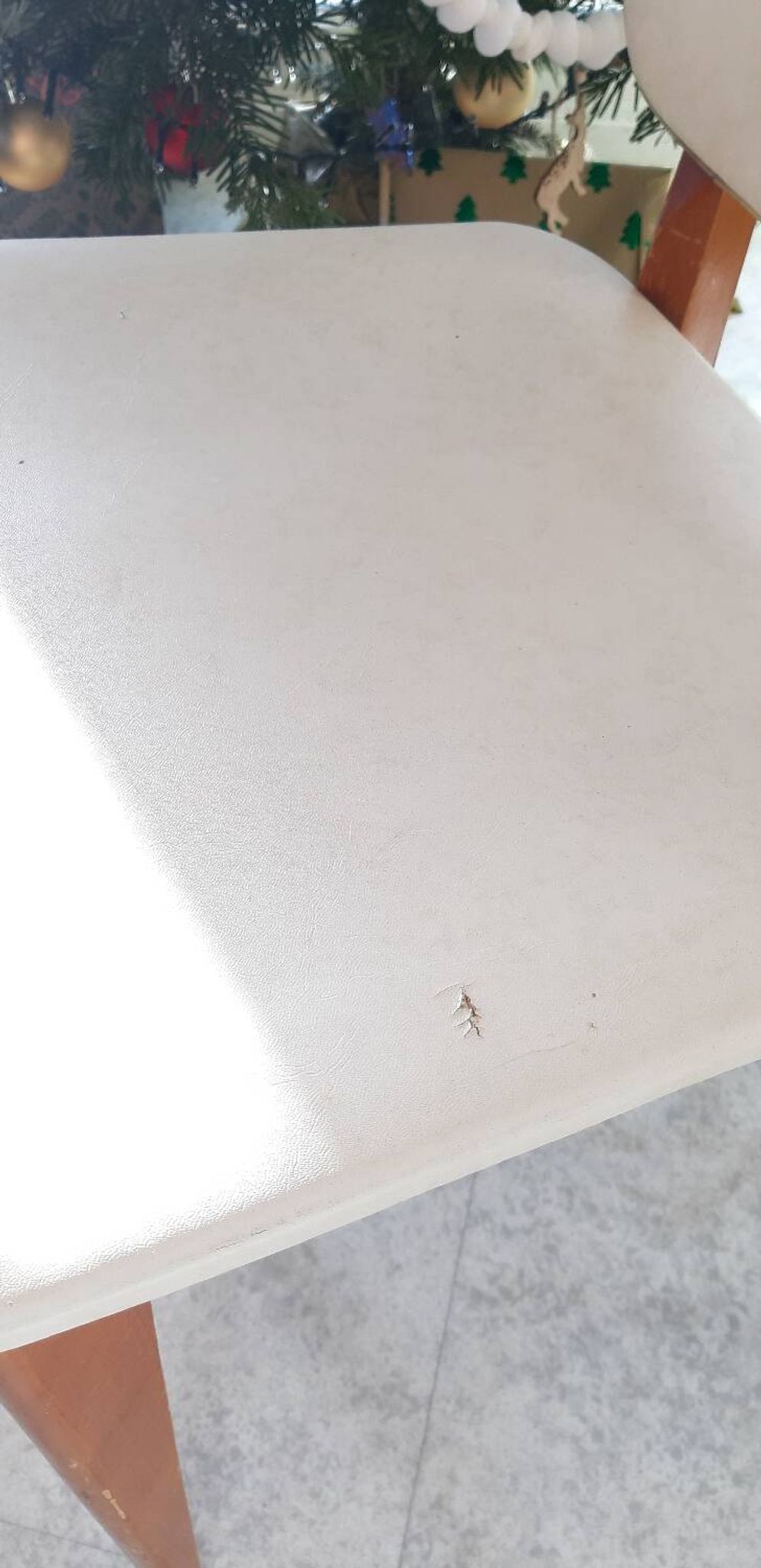 Vintage 1950s 60s dining room chair with tapered legs
