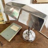 Art Deco industrial style chrome desk lamp – workshop lamp