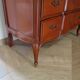 3-drawer chest of drawers in Louis XV style cherry wood, 1980s