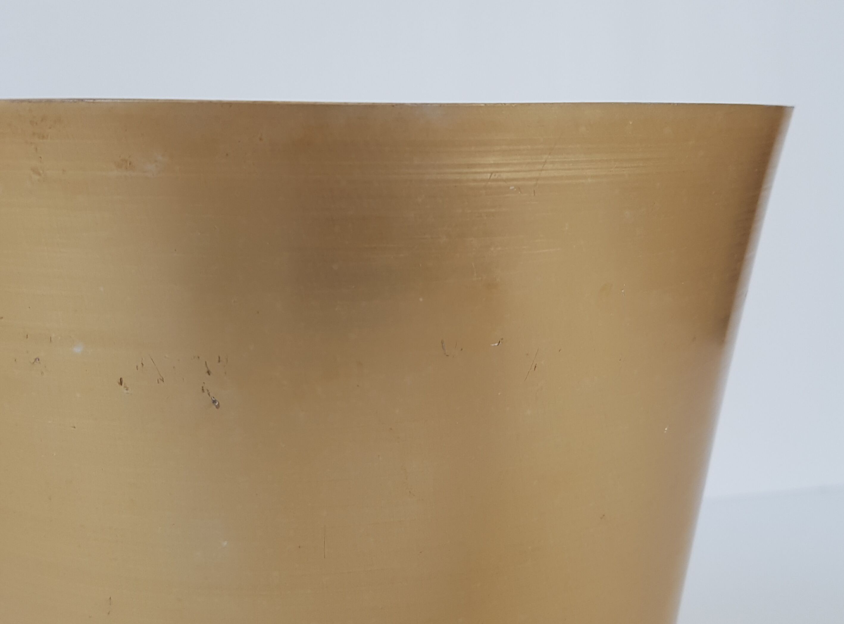 Vintage gold metal basket 1960