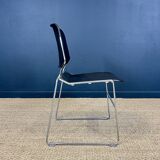 Lot of 39 Matrix T.Tolleson for Krueger chairs black and chrome 70s USA