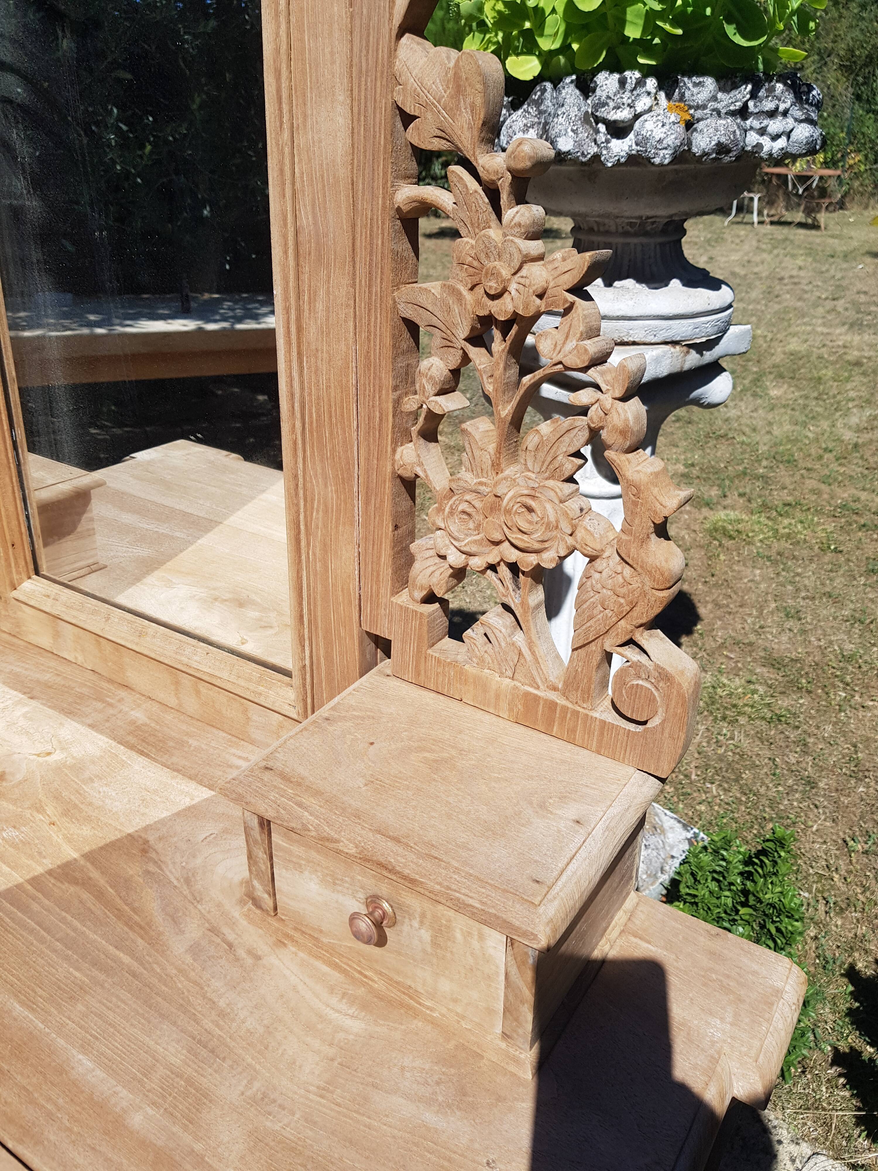Raw oak dressing table