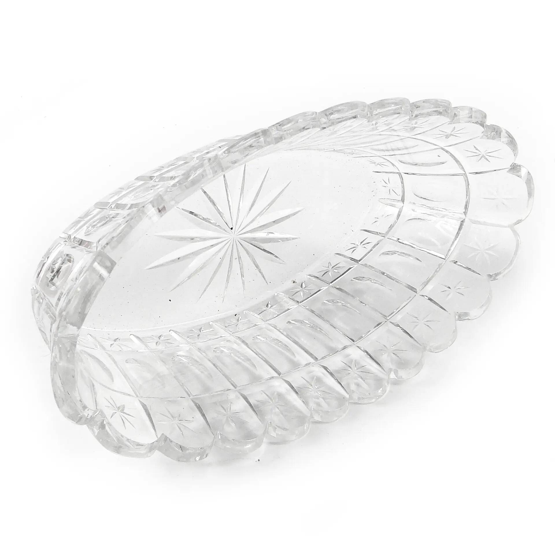 Art Deco jardiniere, crystal, Czechoslovakia, 1930s