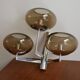 Wall lamp from Sciolari triple chrome and smoked glass