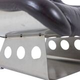 Metal and leather living room. 1970s