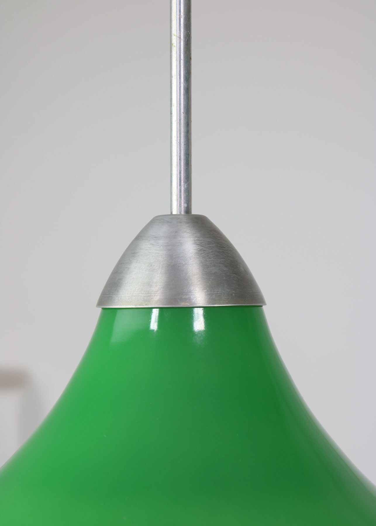 Italian mid-century green glass pendant lamp