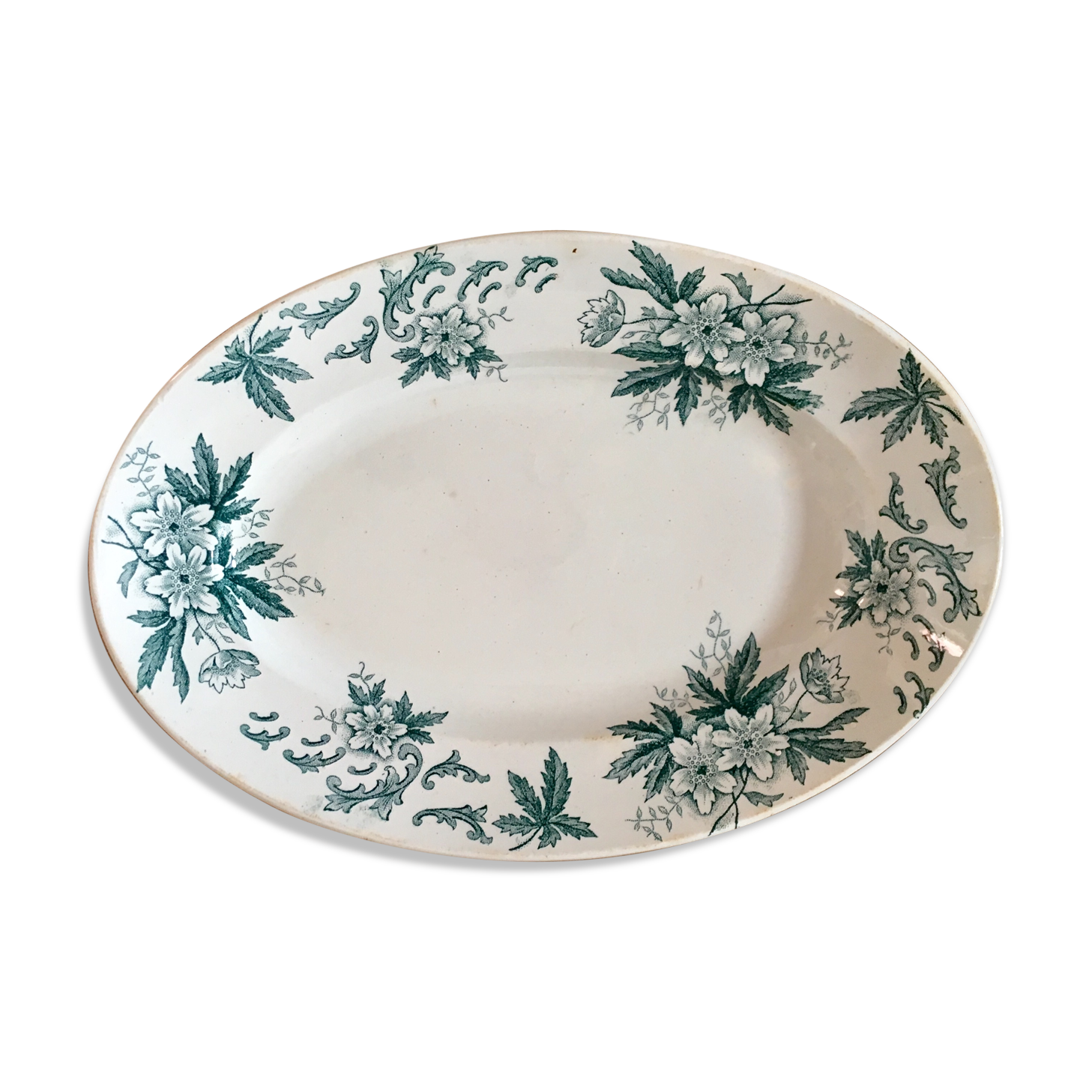 Deep dish "Anemone" porcelain Saint Amand collection