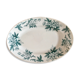 Plat creux collection "Anemone" porcelaine Saint Amand