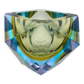 Large "Sommerso" ashtray in Murano glass, 1970s