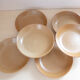 6 assiettes creuses gres village france