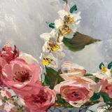 Signed framed painting Oil on canvas dimensions: height -59 cm - width -49 cm -