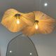 Hanging lamp flower wave raffia oda - l d75 cm