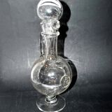 Vintage pitcher carafe in bubble-blown glass from Biot glassworks? H. 34cm