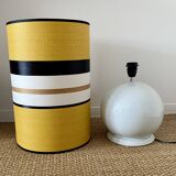 White porcelain lamp with a modern shade, 1970.