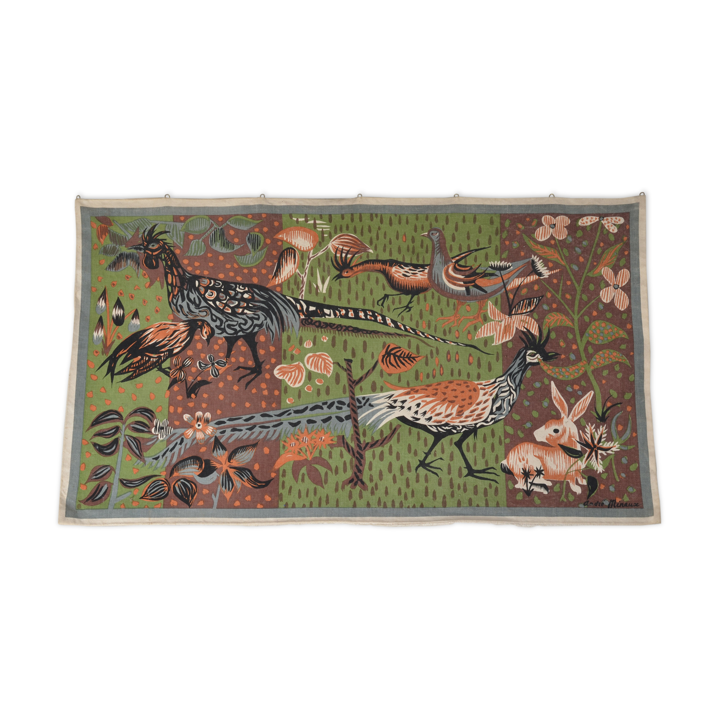 Tapestry andré Minaux "pheasants"