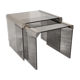Set of 2 glass trundle tables by Gallotti and Radice 1970
