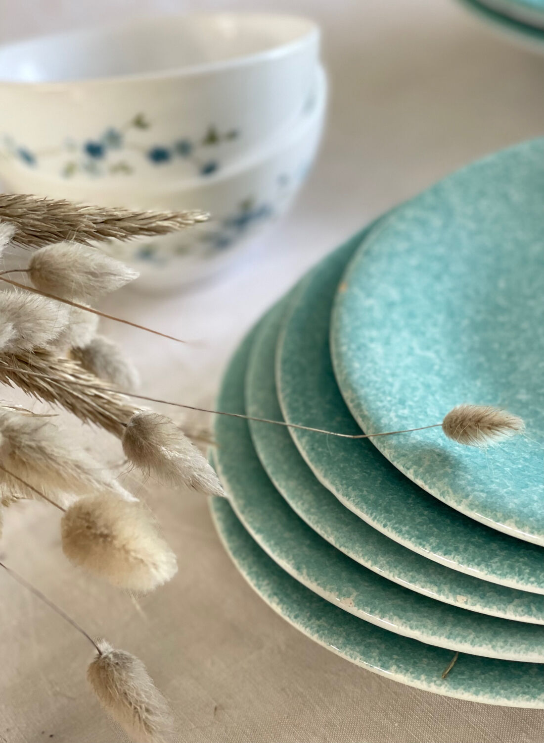 5 assiettes à dessert mouchetées Italiennes