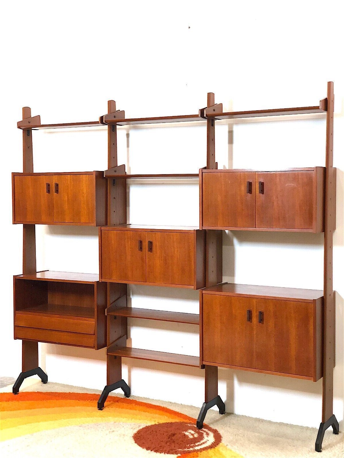 Modular bookcase Italy 60s