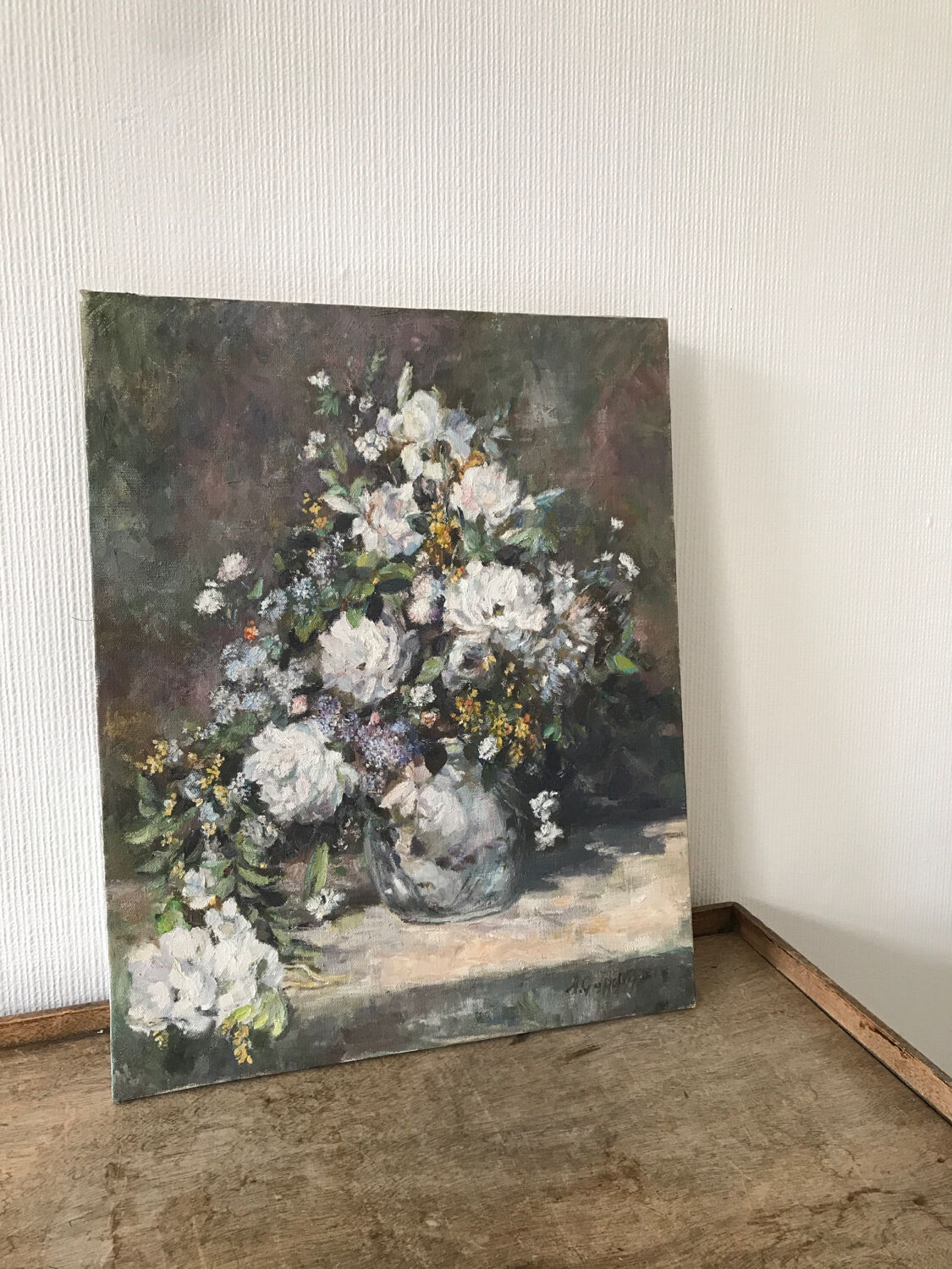 Painting flower bouquet still life