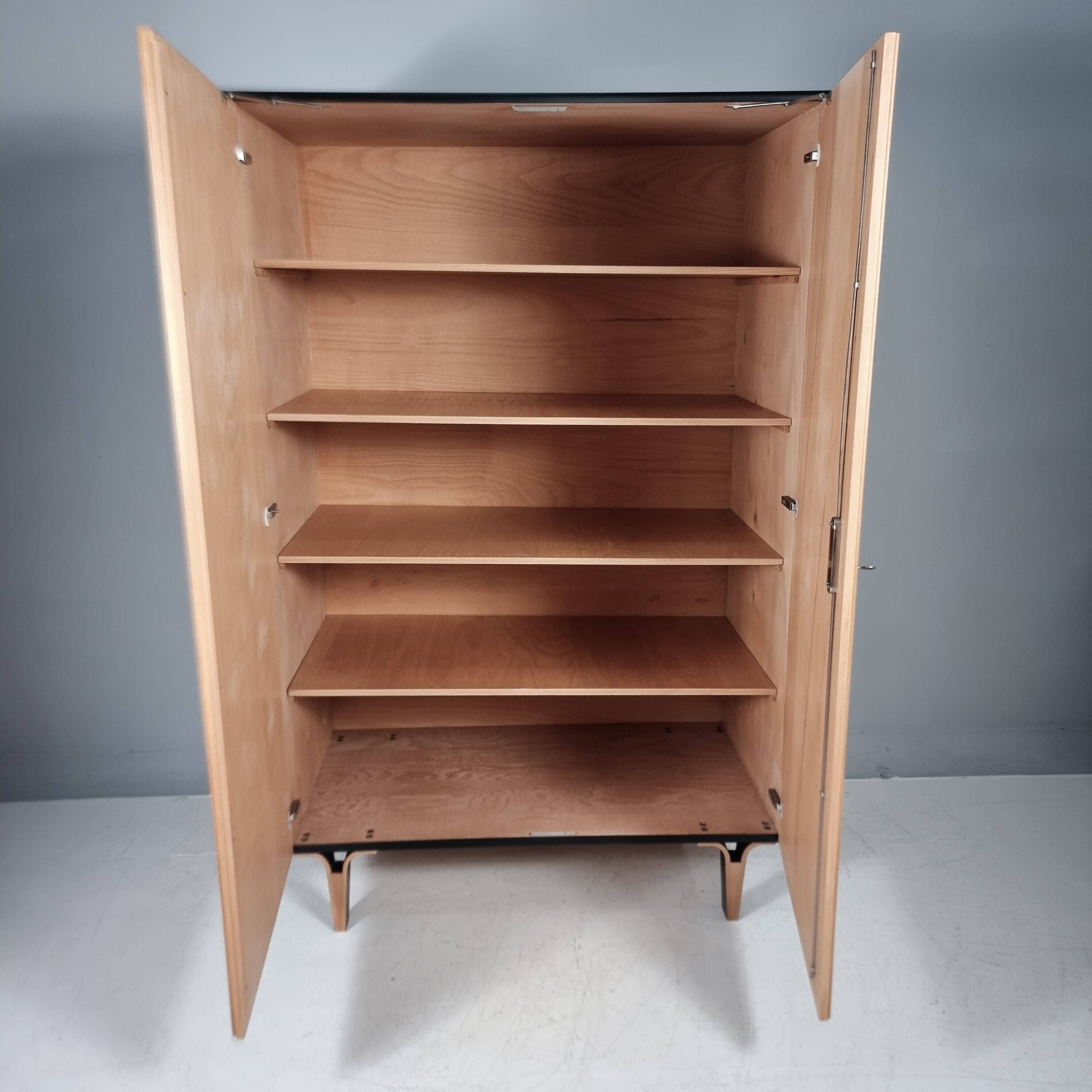 Vintage Wardrobe in Beech, 1970s