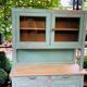 Parisian buffet patine celadon green and bluish grey