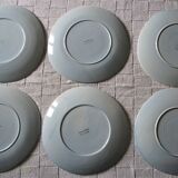 Six Pornic plates with fish and crayfish