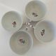 4 tasses scandinaves peintes main Arnold Wiig - Ostfriesland années 50-60