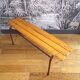 Slatted school bench