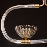 Extraordinary two-cup Art Deco candlestick by Barovier and Toso, 1940s