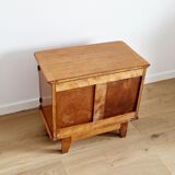 Low sideboard 2 doors art deco oak