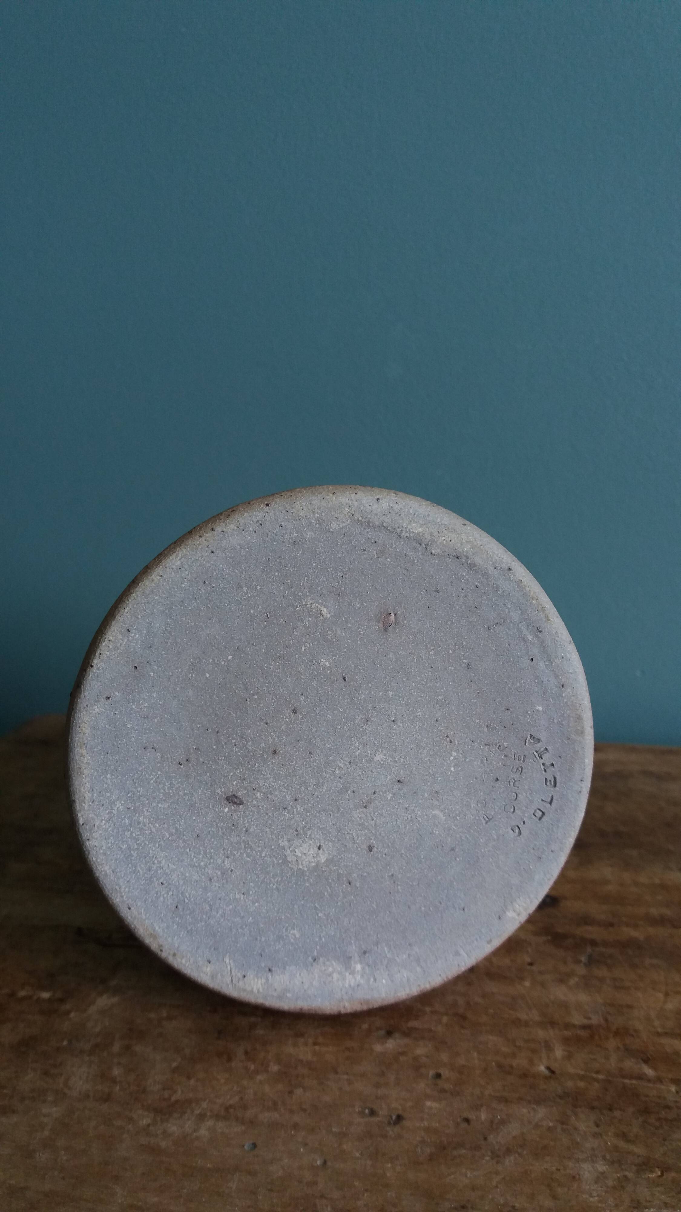 Jug, milk jug signed, Oletta pottery, Corsica