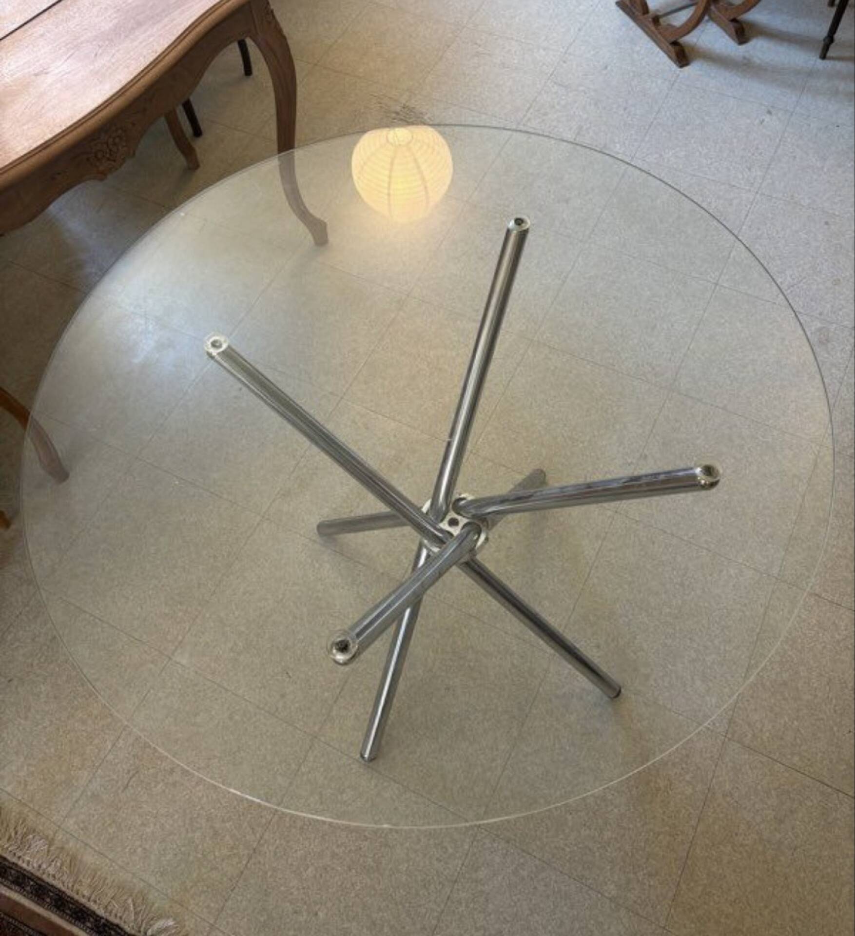 Table en verre 70’s